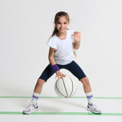 تيشيرت بناتي أبيض بأكمام قصيرة